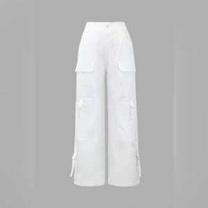 White cargo pants